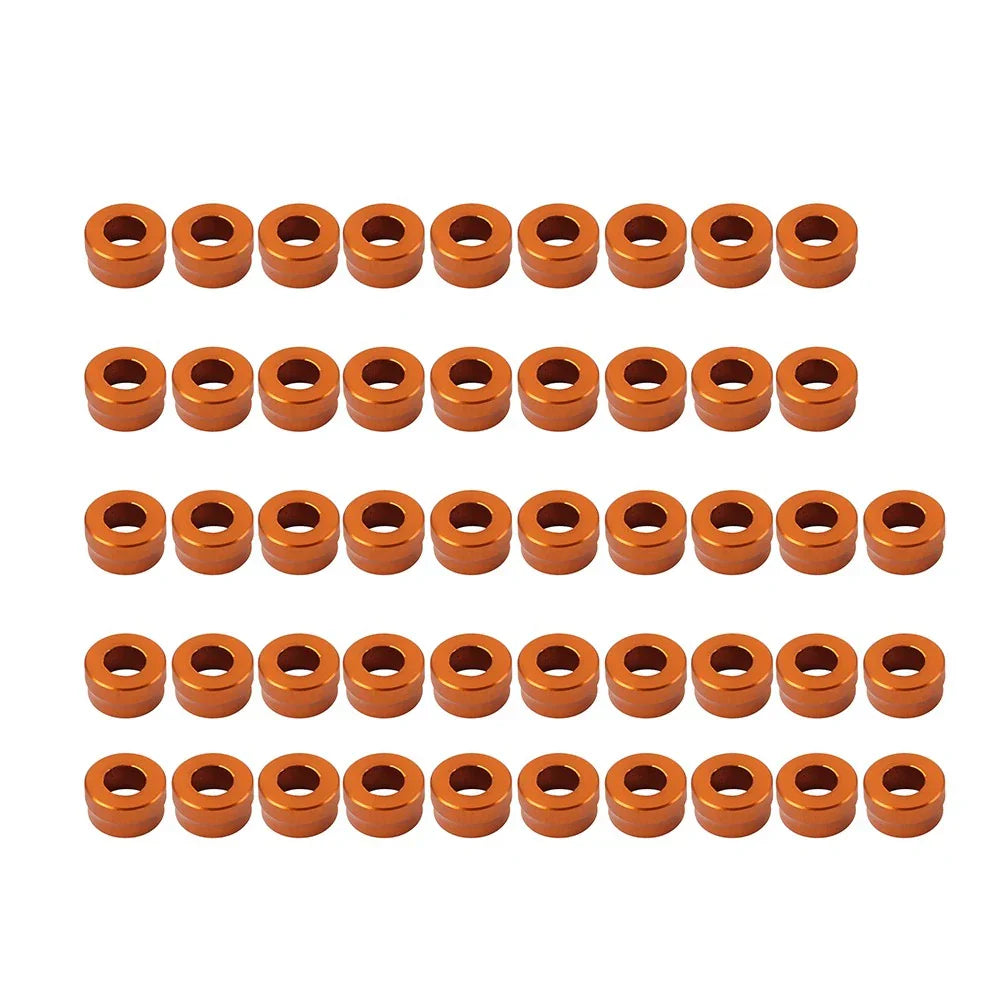 48X Engine Bolt Topper Caps Orange for Harley Twin Cam Touring Dyna