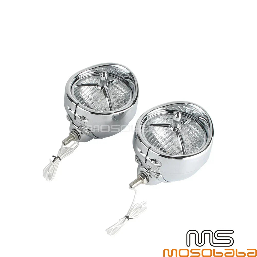 4.5" Front Brim Trim Cover Fog Lights for Harley Street Glide, Road King