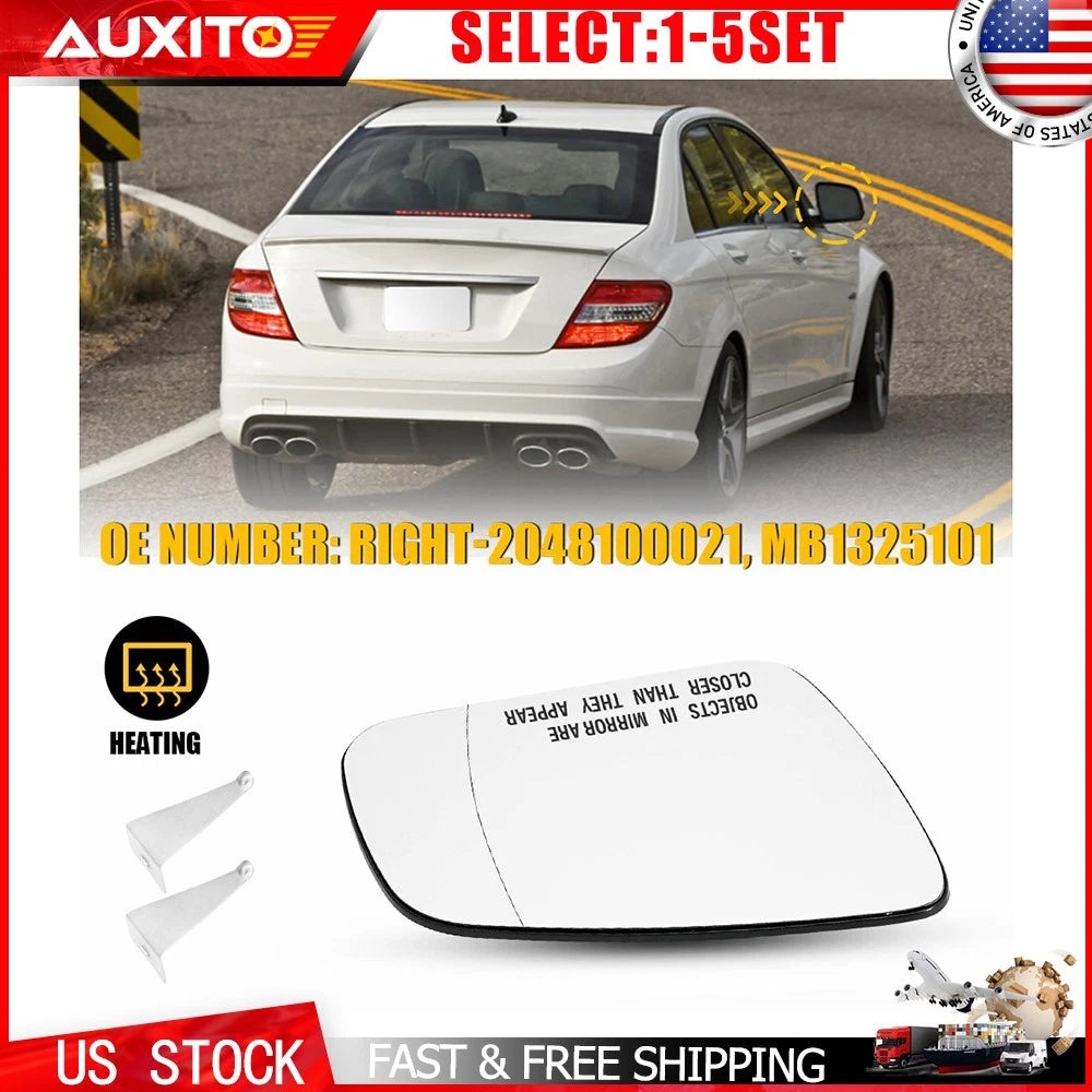 Passenger Heated Mirror Glass for Mercedes Benz C300 C350 (2008–2011) 2048100021