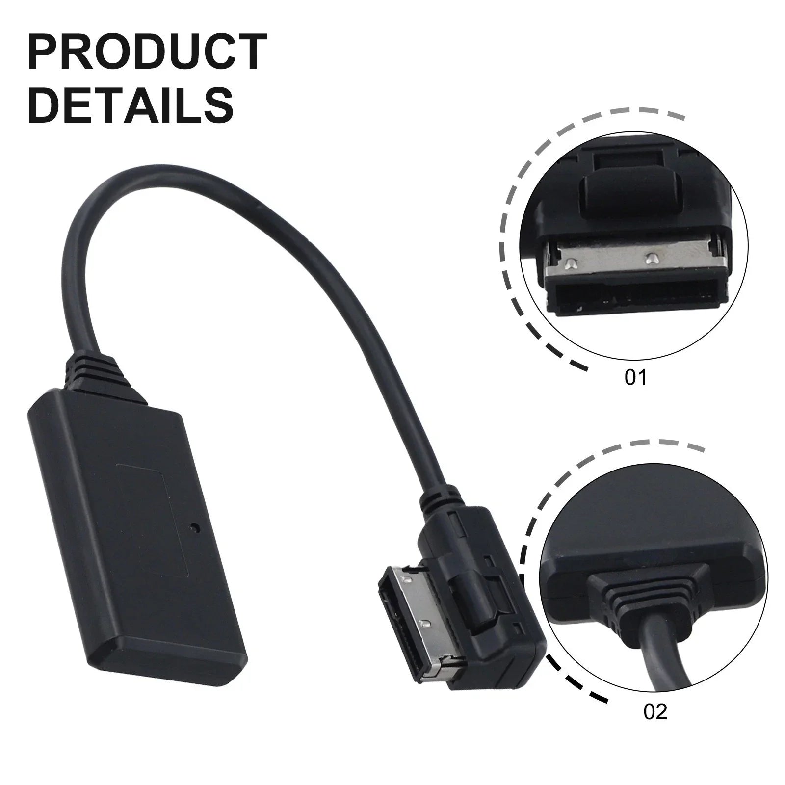 1x Music Interface AUX Audio Cable Adapter for Audi A5/A6/A8/Q7