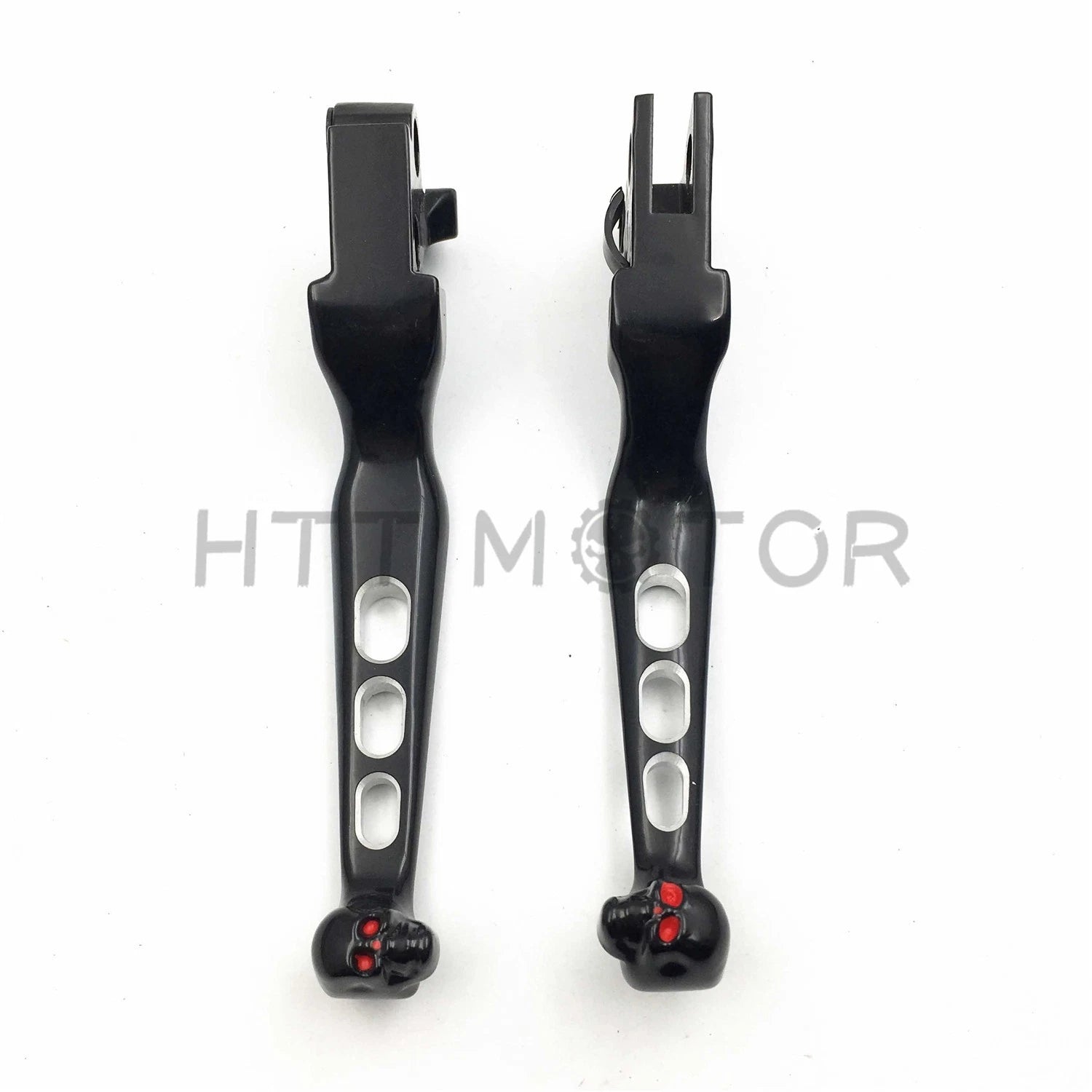Black Smooth Wide Blade Levers for Harley-Davidson Road King (2014–Present)