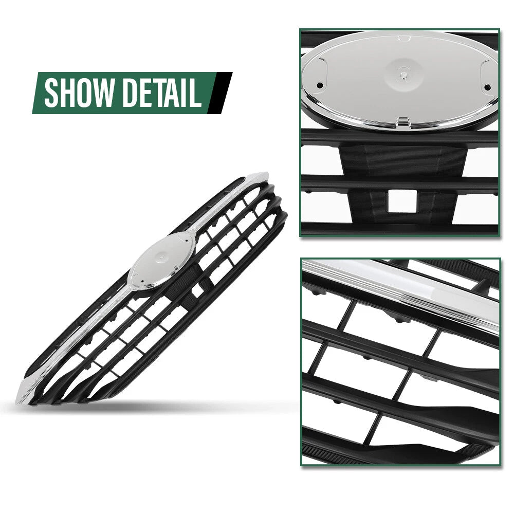 Front Bumper Upper Grille for Subaru Legacy (2020–2022) Black Chrome