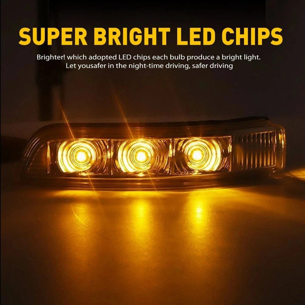 Set of 2 Amber LED Side Mirror Turn Signal Lights for Kia Sorento (2011–2015)