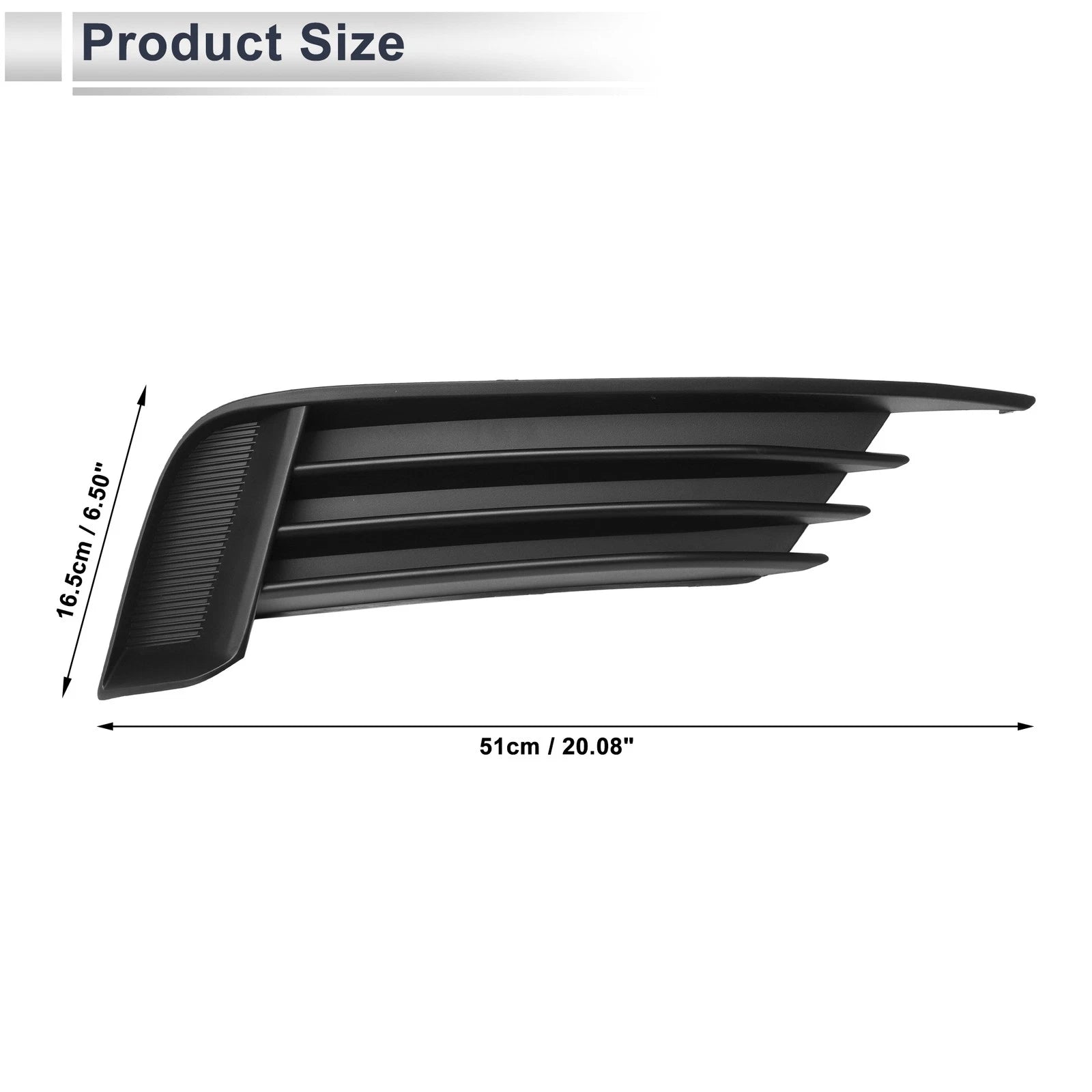 1pc Fog Light Grill for Audi A3 S3 (2013–2017) No. 8V5807682 Black