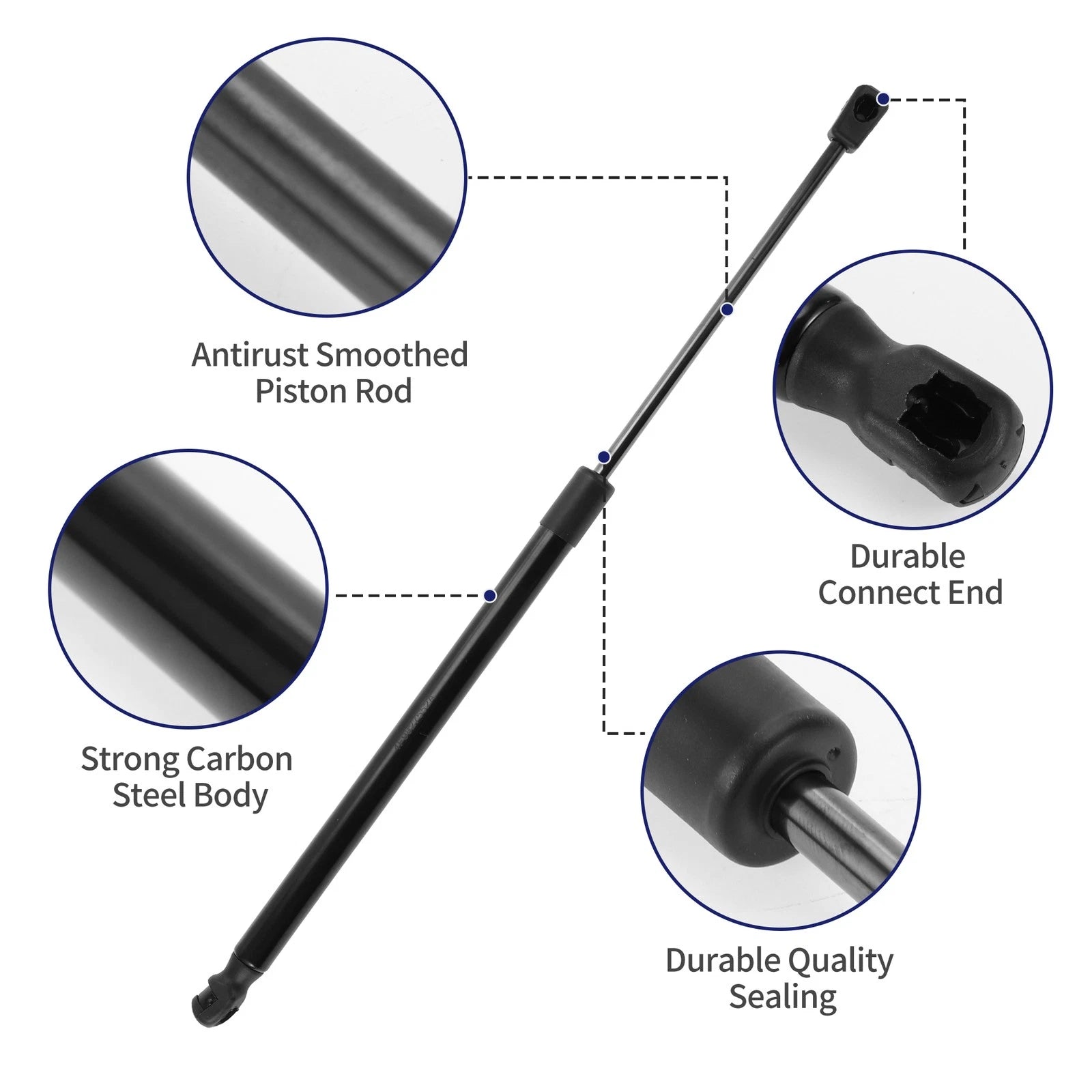 2X Tailgate Lift Support Struts Gas Spring No. 4F9827552A for Audi A6 SW (2006–2011)