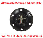 Steering Wheel Horn Button 70mm Black 6 Hole for Ford Mustang (2005–2023)