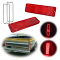 Pair Red LED Tail Lights for Chevy GMC Fleetside Pickup (1967–1972)