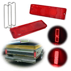 Pair Red LED Tail Lights for Chevy GMC Fleetside Pickup (1967–1972)