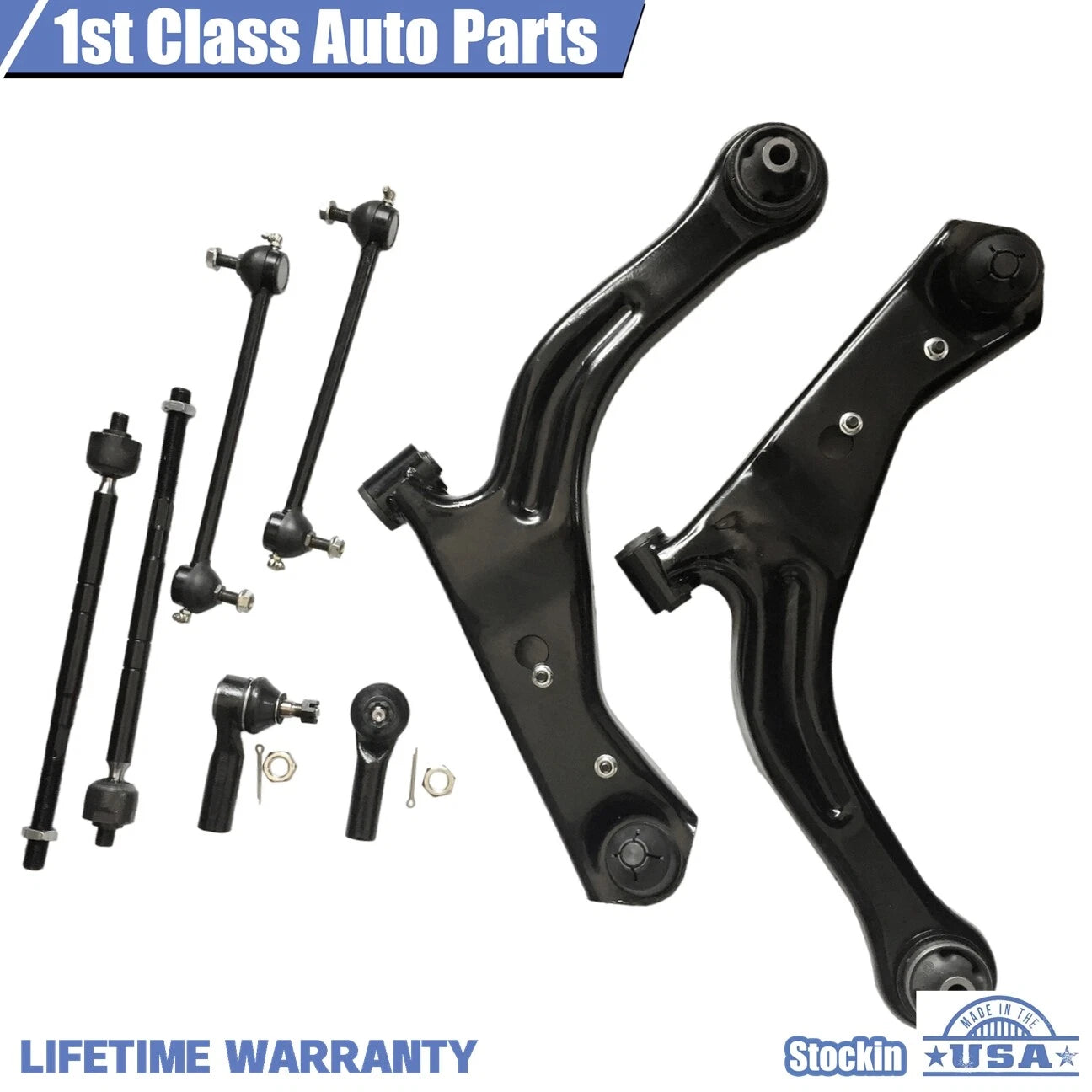 8pc Front Suspension Control Arm Kit for Ford Escape Mazda Tribute (2001-2004)