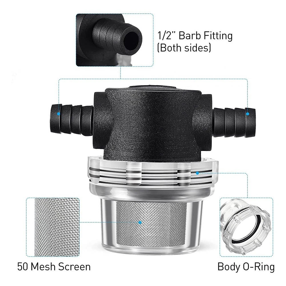 Water Pipe Filter Strainer for Floor Scrubbers (1/2 Inch)