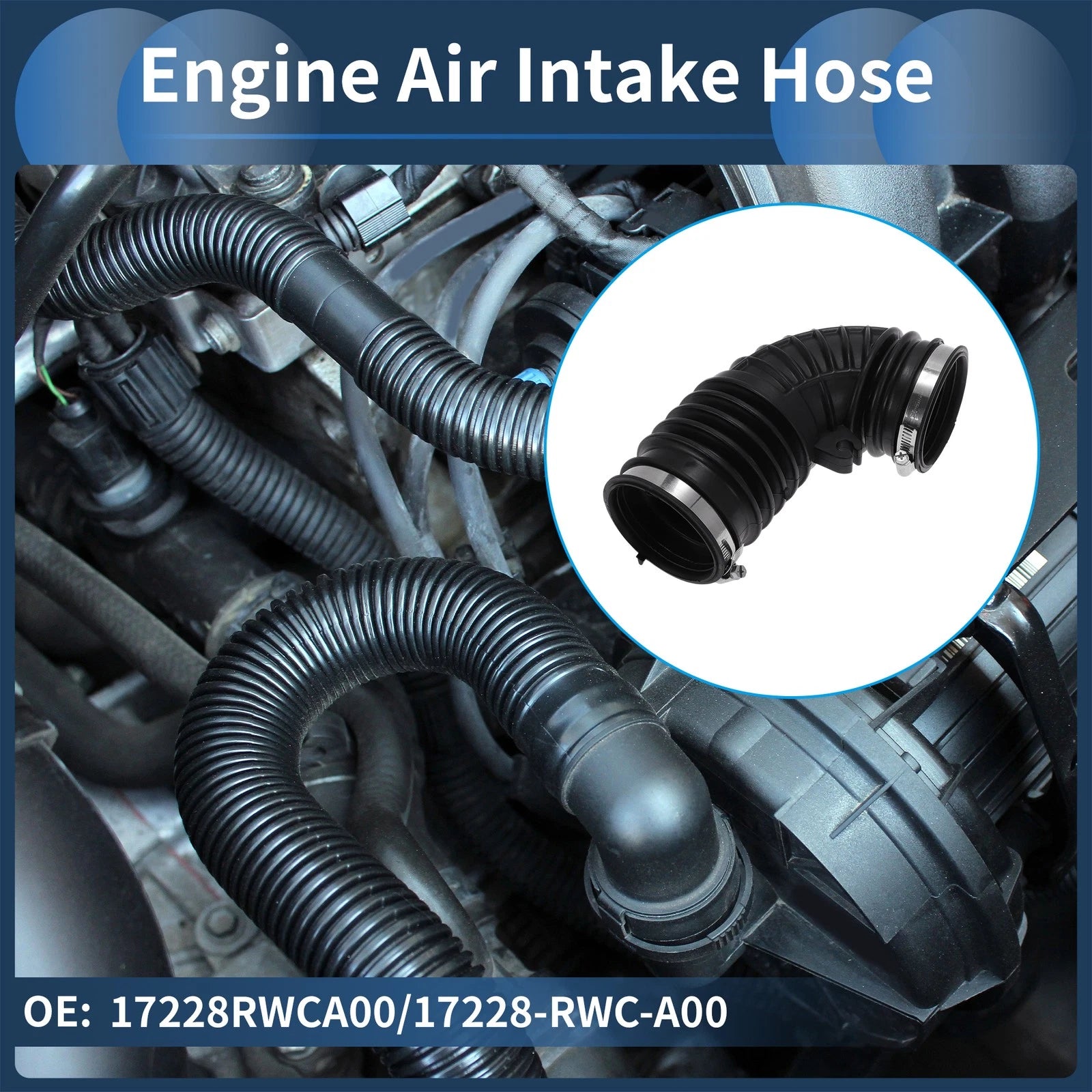 Engine Air Intake Hose for Acura RDX 2.3L (2007–2012) No. 17228RWCA00 Rubber Clamp