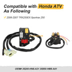 Handlebar & Starter Relay Switch for Honda TRX250EX 250EX (2006–2007)