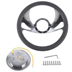 Chrome 14" Half Wrap Steering Wheel for Universal Fit (Various Models)