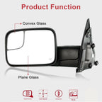 Power Heated Towing Mirrors for Dodge Ram 1500 2002–2008, 2500 3500 2003–2009