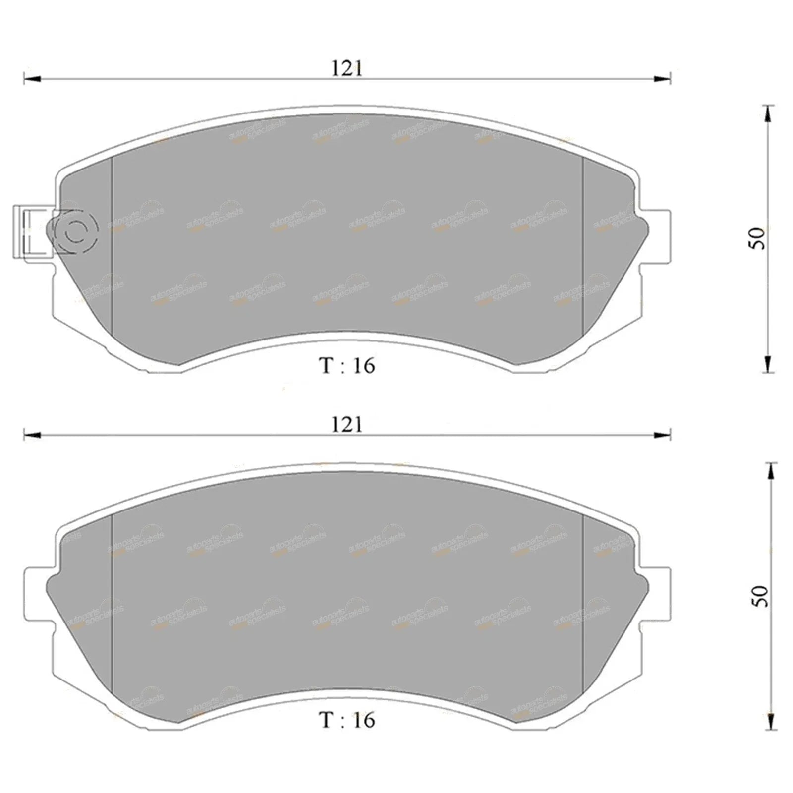 Rear Disc Brake Pads Set for Nissan Patrol Y61 GU (1997 - 2016)