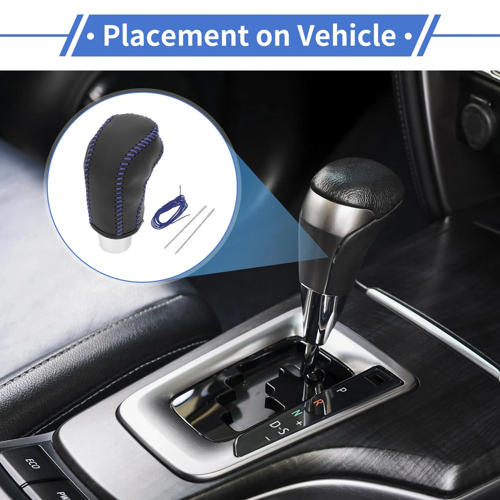 1 Pc Gear Shift Knob Cover for Hyundai Tucson (2015–2018) Black Blue