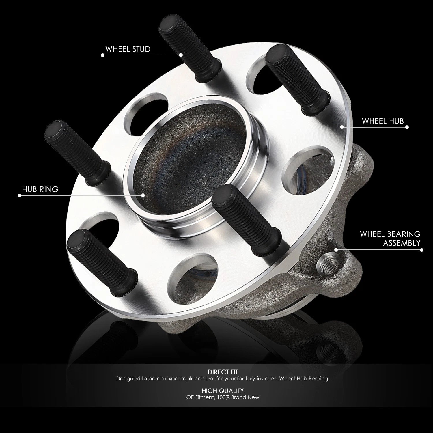 Rear Left/Right Wheel Bearing & Hub for Acura CSX Honda Civic (2006–2011)