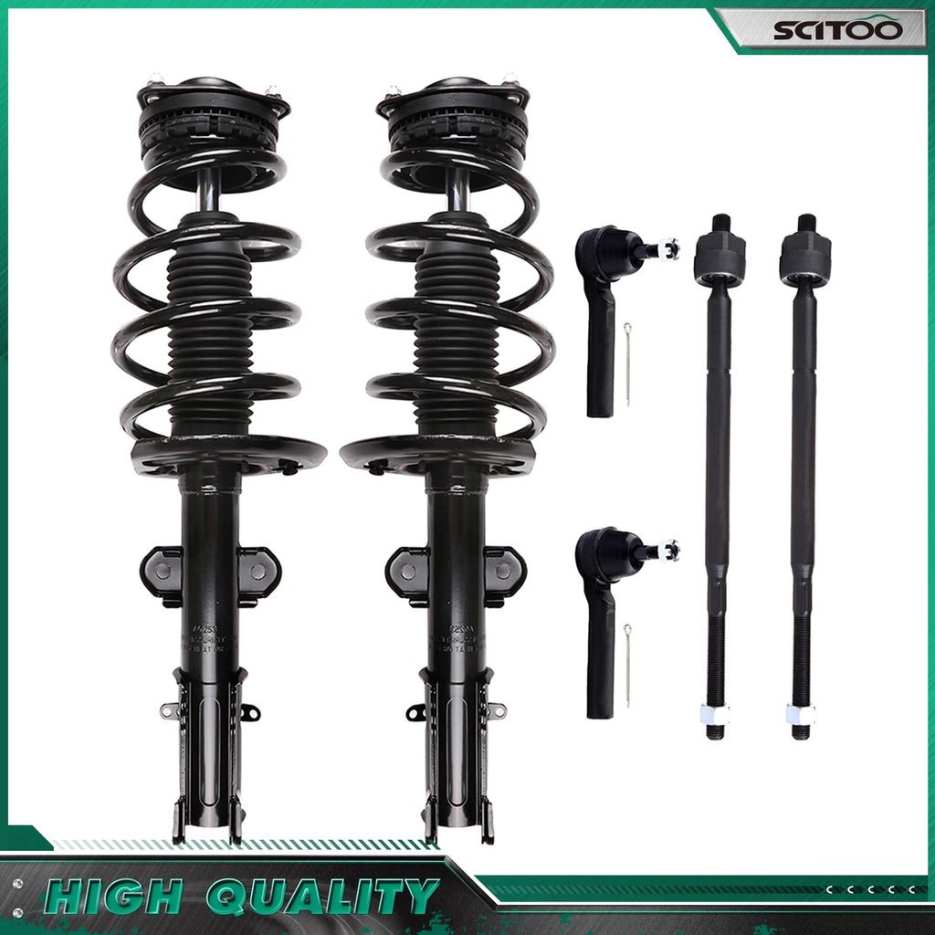 Set of 4 Front Struts Tie Rods Sway Bar for Dodge Grand Caravan Town & Country (2008–2018)