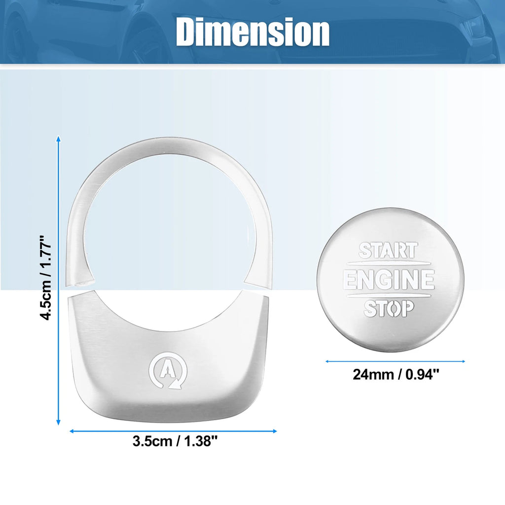 Engine Start Stop Button Cover Trim Sticker Kit for Mercedes Benz 