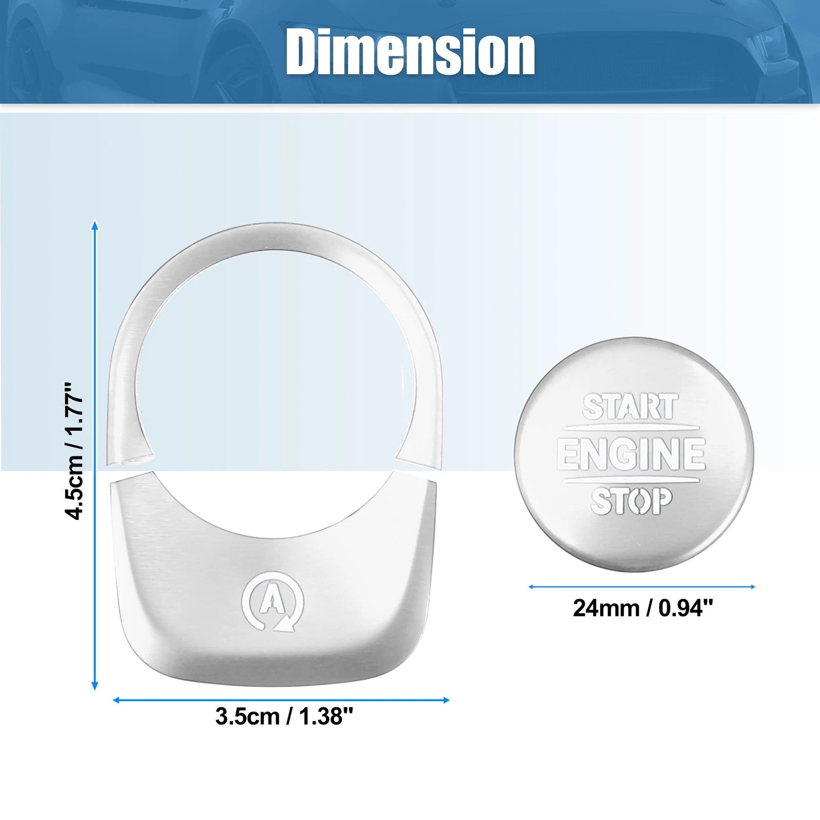 Engine Start Stop Button Cover Trim Sticker Kit for Mercedes Benz 