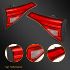 2X Inner LED Tail Light Assembly for GMC Acadia (2017–2019) Red Housing