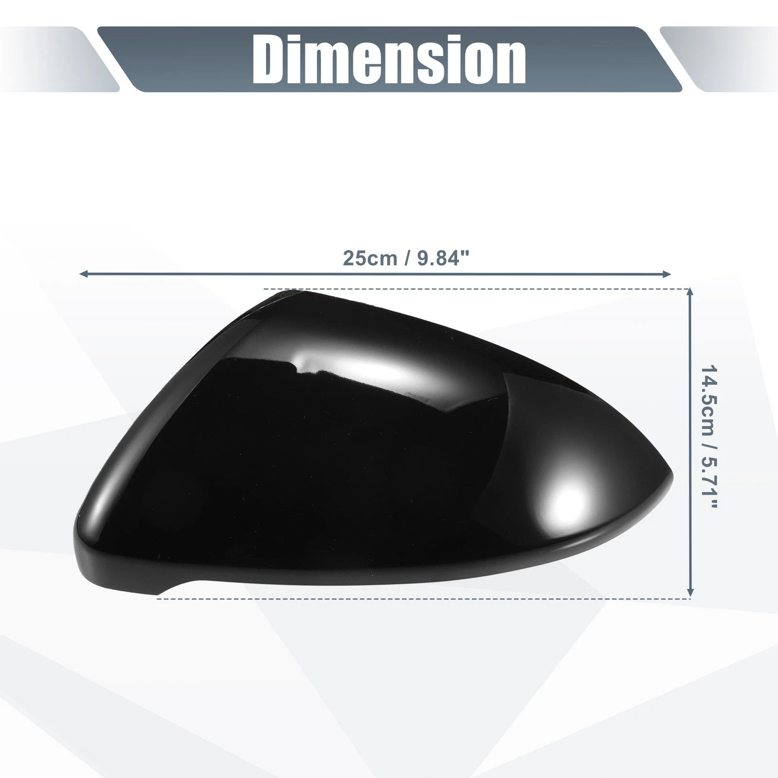 Left Mirror Cover Cap for Volkswagen Golf MK7, E-Golf (2015–2020) - Gloss Black