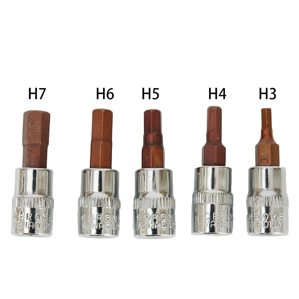 5 PCS Hex Screwdriver Bit Socket Set for (H3-H7)