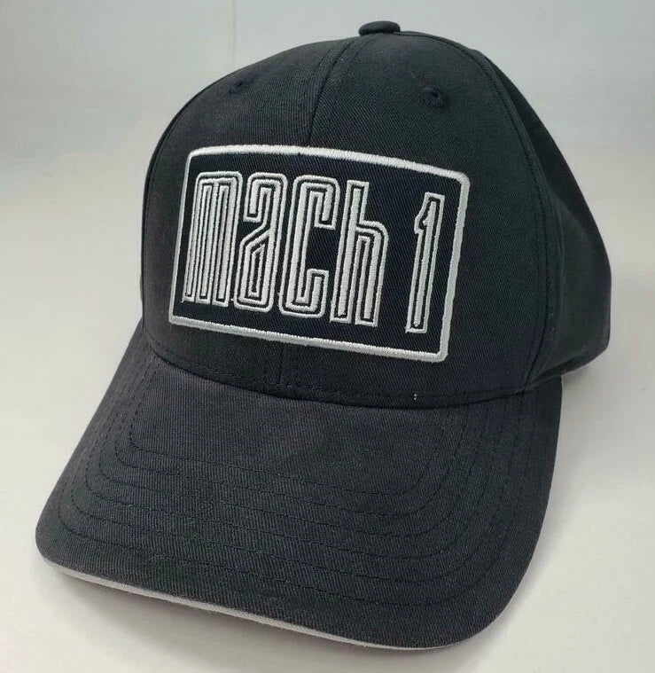Licensed Mach 1 Hat Cap Black with White Logo for Ford Mustang Mach 1 (2018–2024)