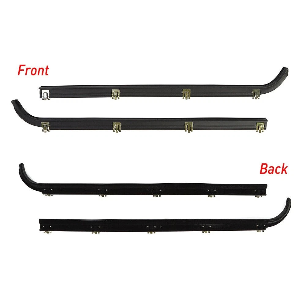 Set of 4 Weatherstrip Window Sweep Felt Trim Seal for Ford F250 F350 (1987–1997)