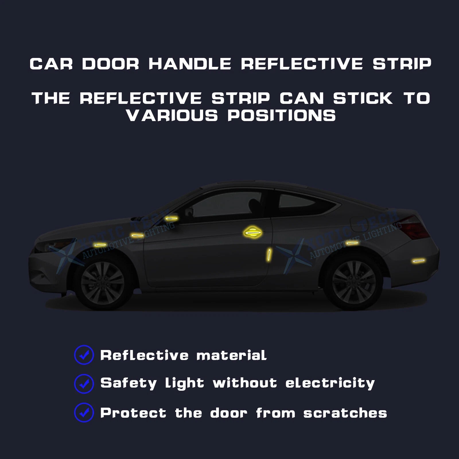 3D Door Handle Anti-Scratch Stripes Guard Stickers for GMC (2019-2024)
