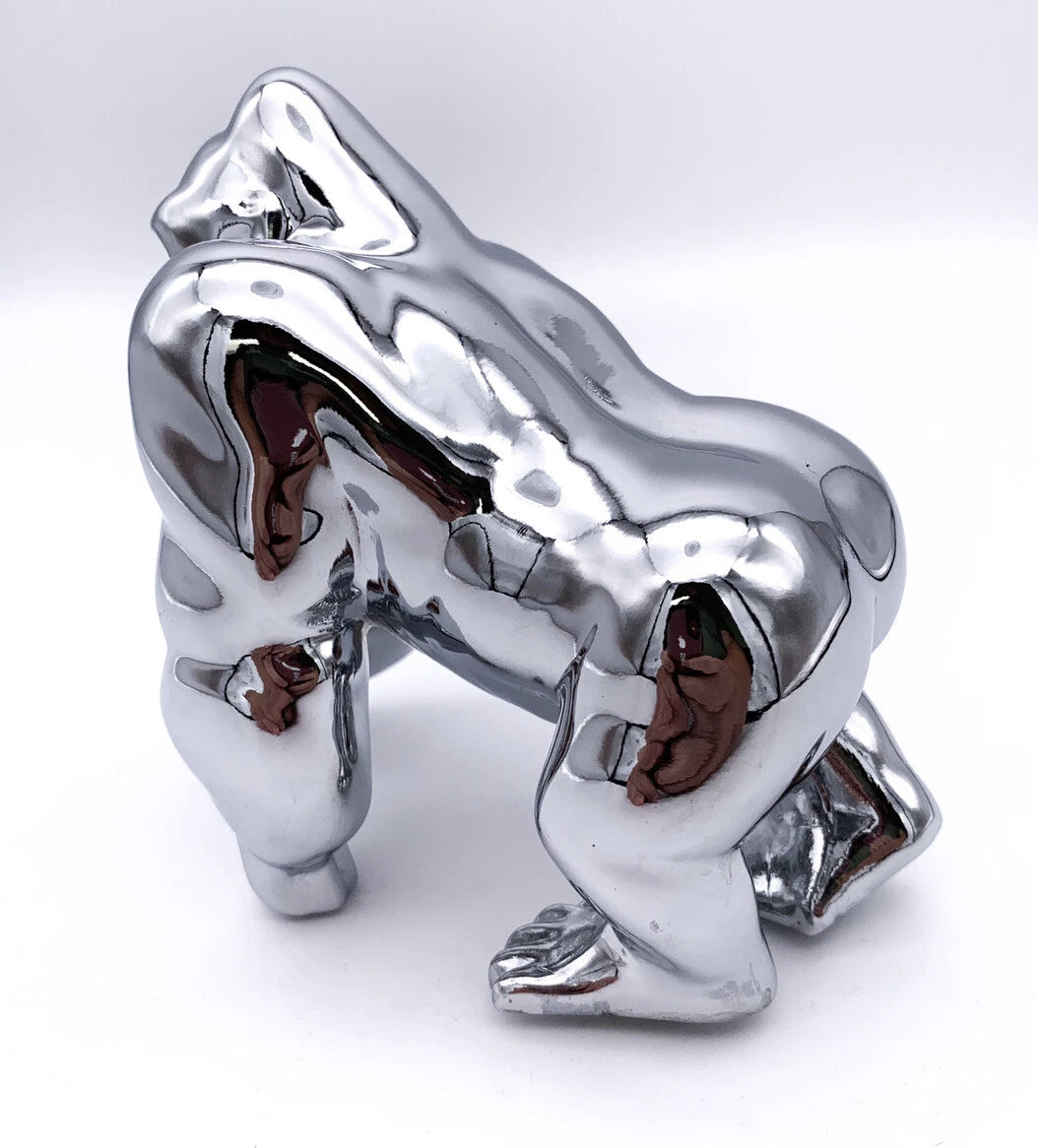 Universal Chrome Die Cast Gorilla King Hood Ornament for Universal Fit (Fit)