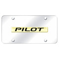 Gold Name on Chrome License Plate - Officially Licensed for Honda Pilot