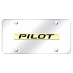 Gold Name on Chrome License Plate - Officially Licensed for Honda Pilot