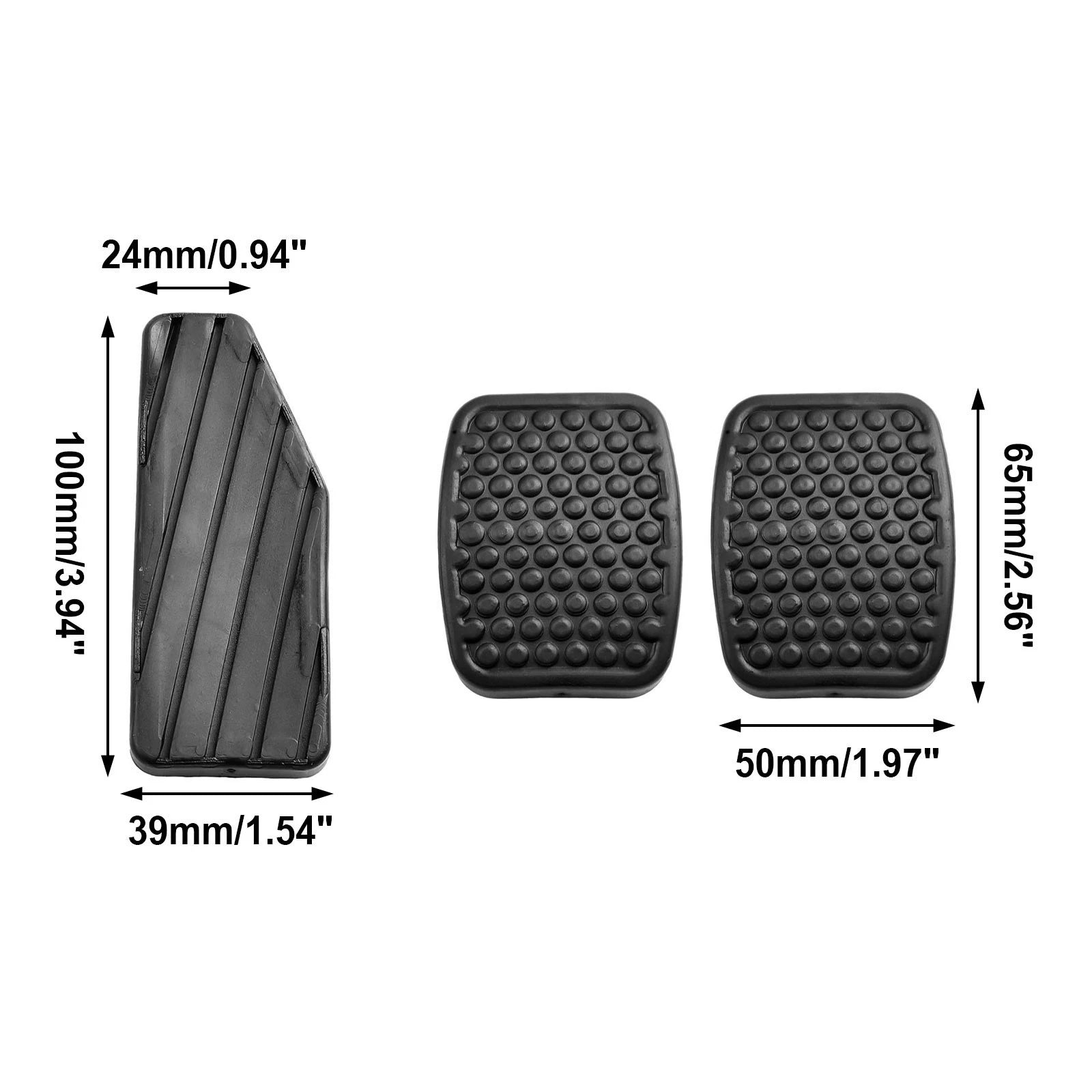 3X Accelerator Pedal Pad Covers for Car (Non-slip, Brake, Clutch)