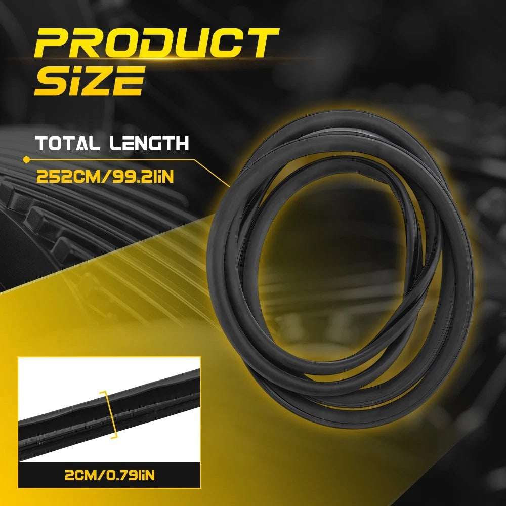 Set of 2 Front Door Weatherstrip Rubber Seals for Ford Focus (2012–2018)
