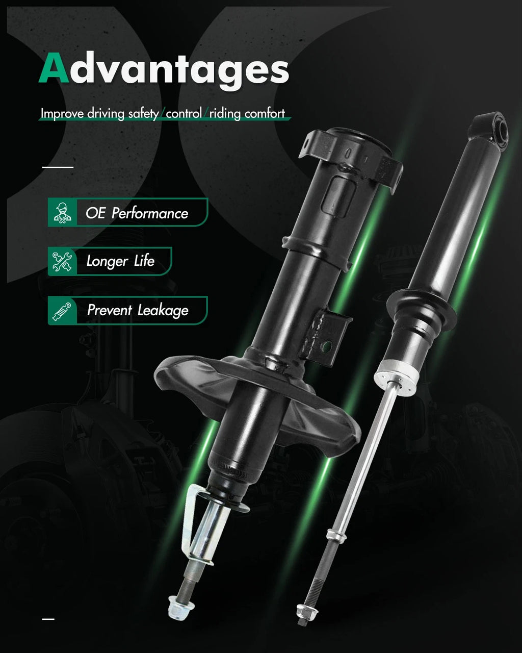 Set of 4 Shocks Struts for Mitsubishi Eclipse (2000–2005)