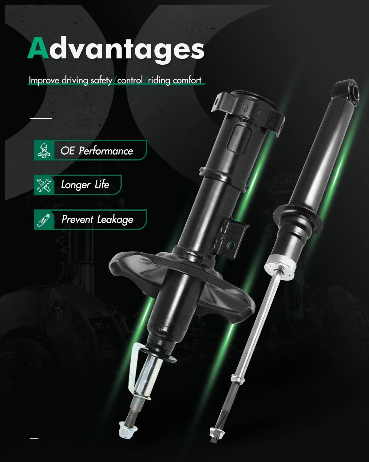 Set of 4 Shocks Struts for Mitsubishi Eclipse (2000–2005)