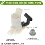 Windshield Washer Pump w/Grommet for Honda CR-V (2013–2016) No. 76846T0A013
