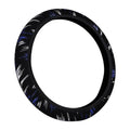 Steering Wheel Cover 37-38CM PU Leather Good Grip for Car Black-Blue