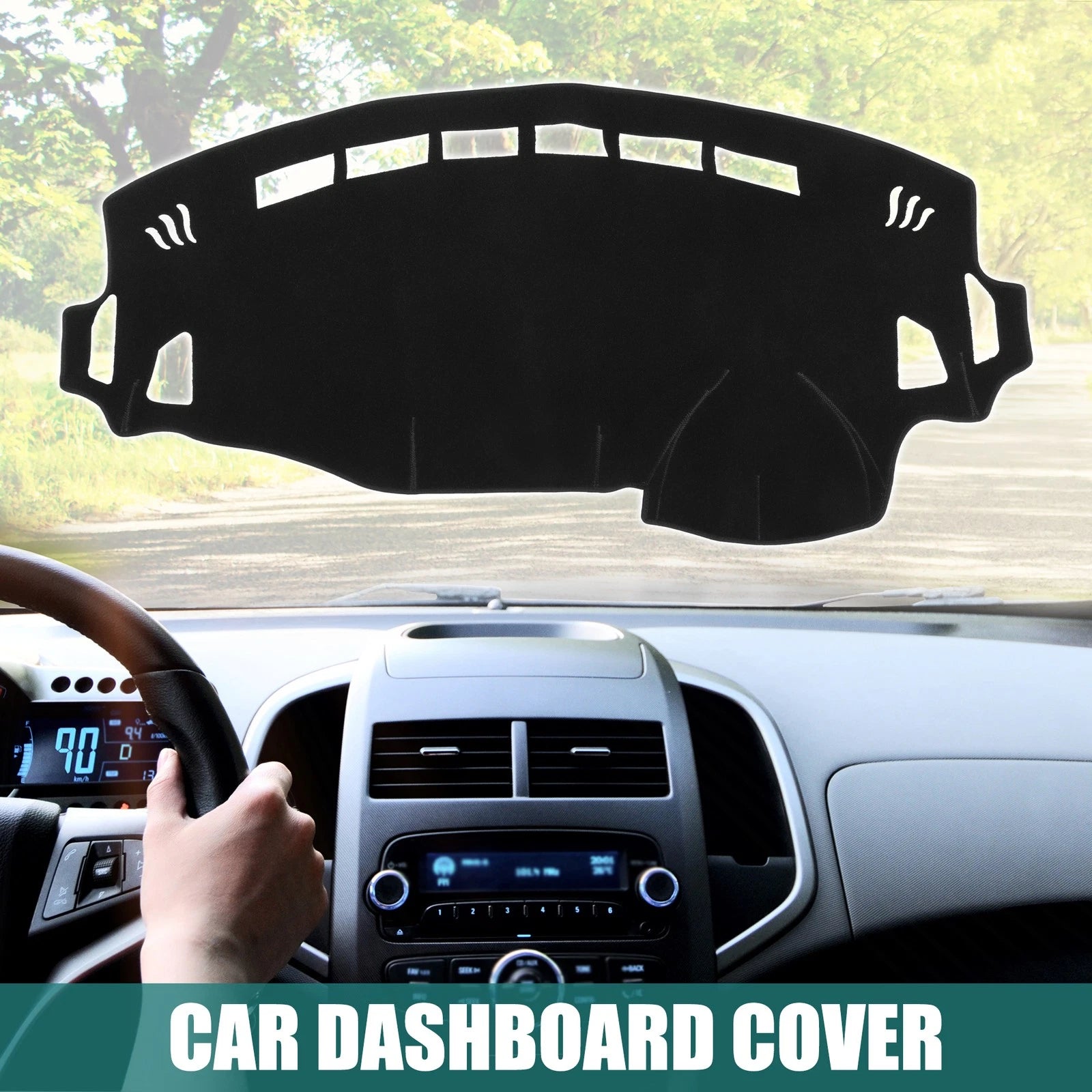 Dashboard Cover for Suzuki Spandia (2003–2017) Black Polyester Mat Protector