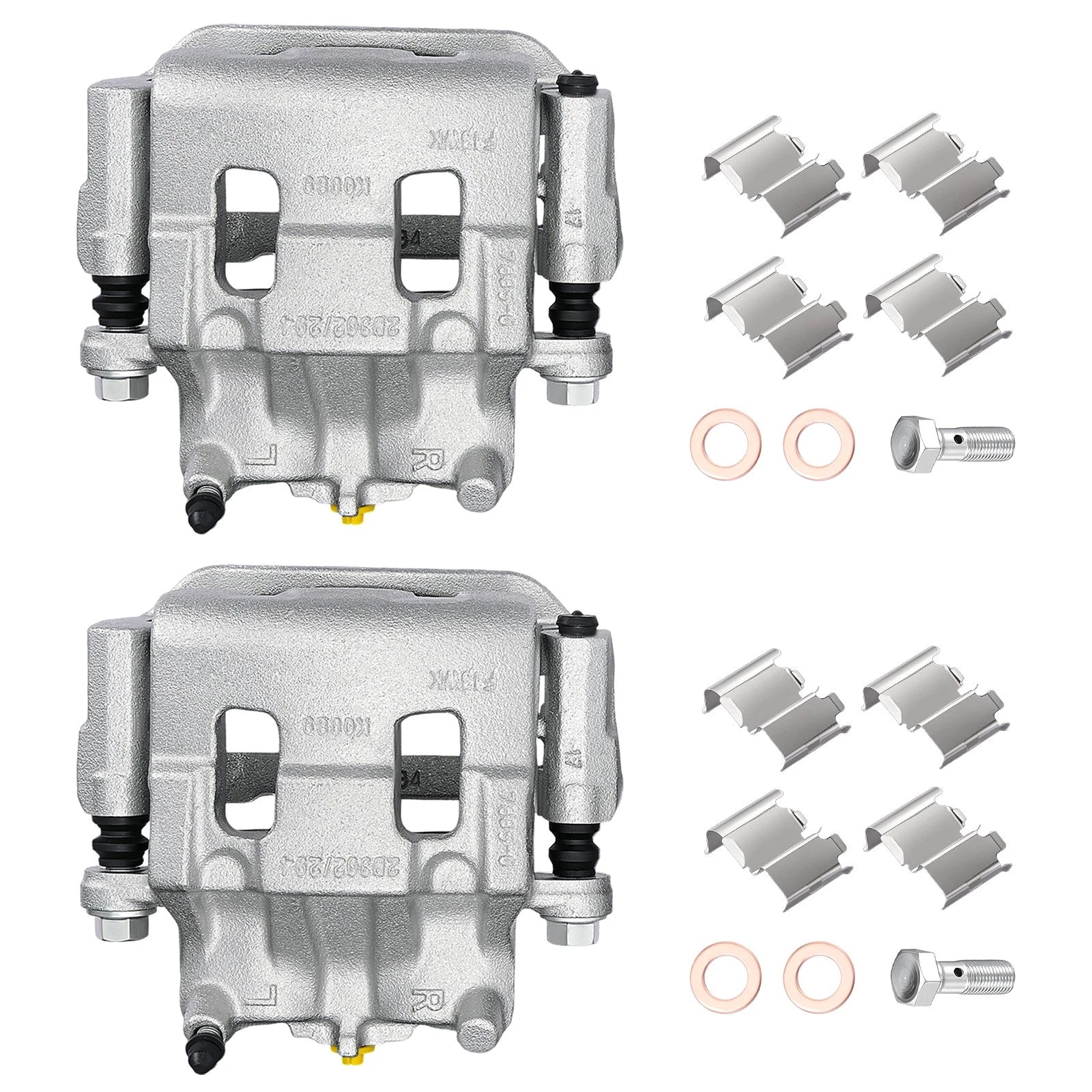 Front Brake Calipers w/ Brackets for Lincoln MKX, Ford Edge, Mazda CX-9 (2011–2015)