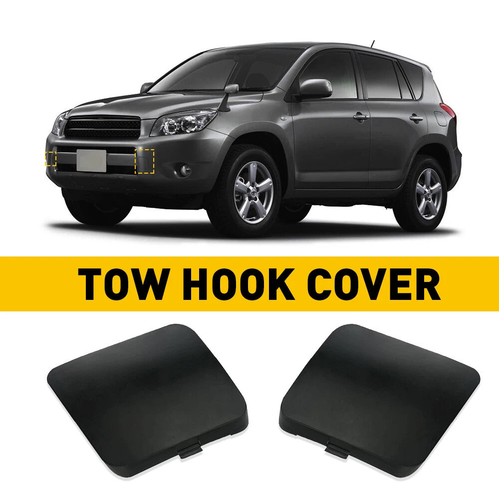 2X Front Bumper Tow Hook Caps for Toyota RAV4 (2006–2008)