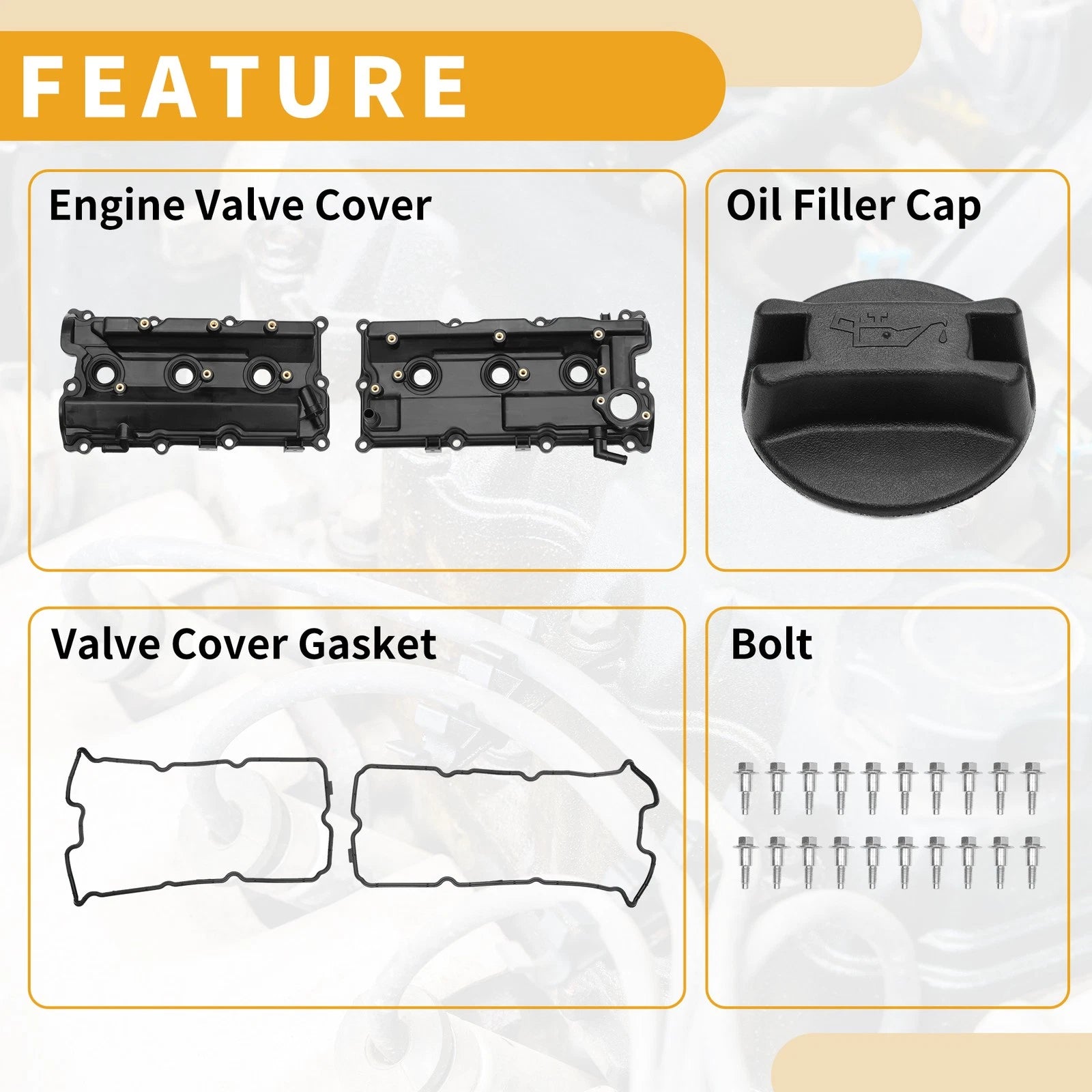 Engine Valve Cover with Gasket No. 132645W510 for Nissan Pathfinder (2002–2004)