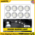 8 Unit Round LED Stern Navigation Light for Marine Boat (Waterproof)