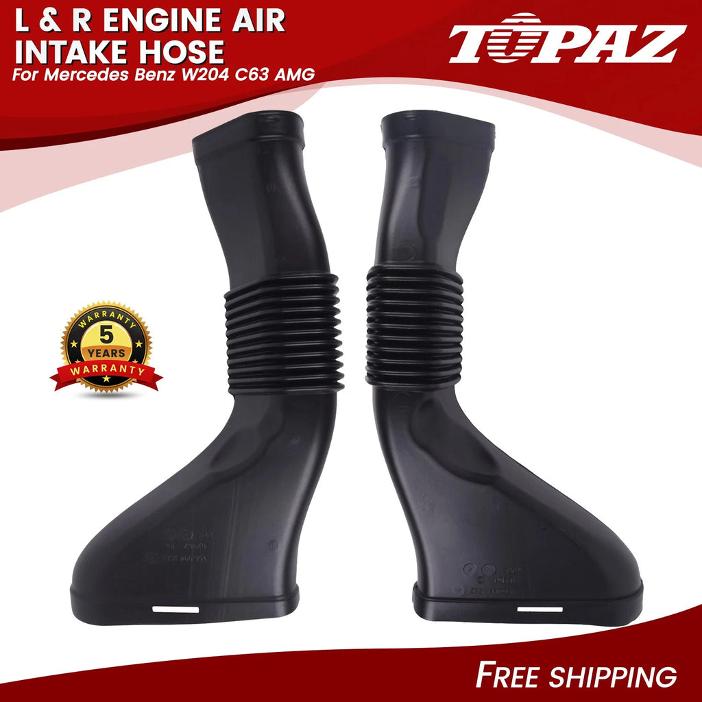 Set of 2 Engine Air Intake Hoses for Mercedes Benz W204 C63 AMG (2008–2015)
