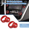 Set of 4 Console AC Audio Volume Knob Covers for Nissan Murano (2015–2021) Red
