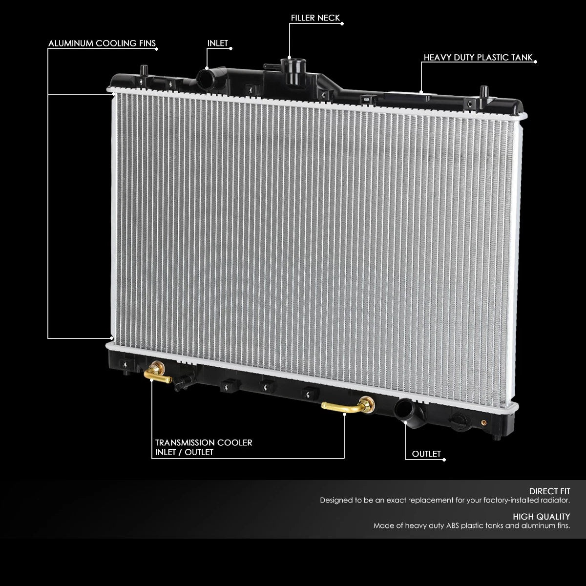 Aluminum Cooling Radiator for Acura Legend (1991–1995) DPI 1278