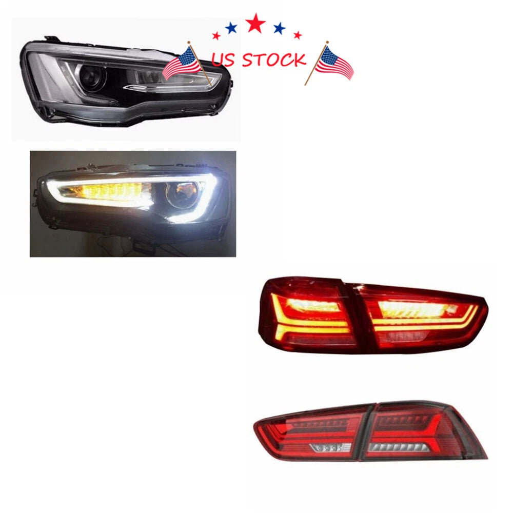 Set of 2 LED Tail Lights for Mitsubishi Lancer EVO X (2008–2017)
