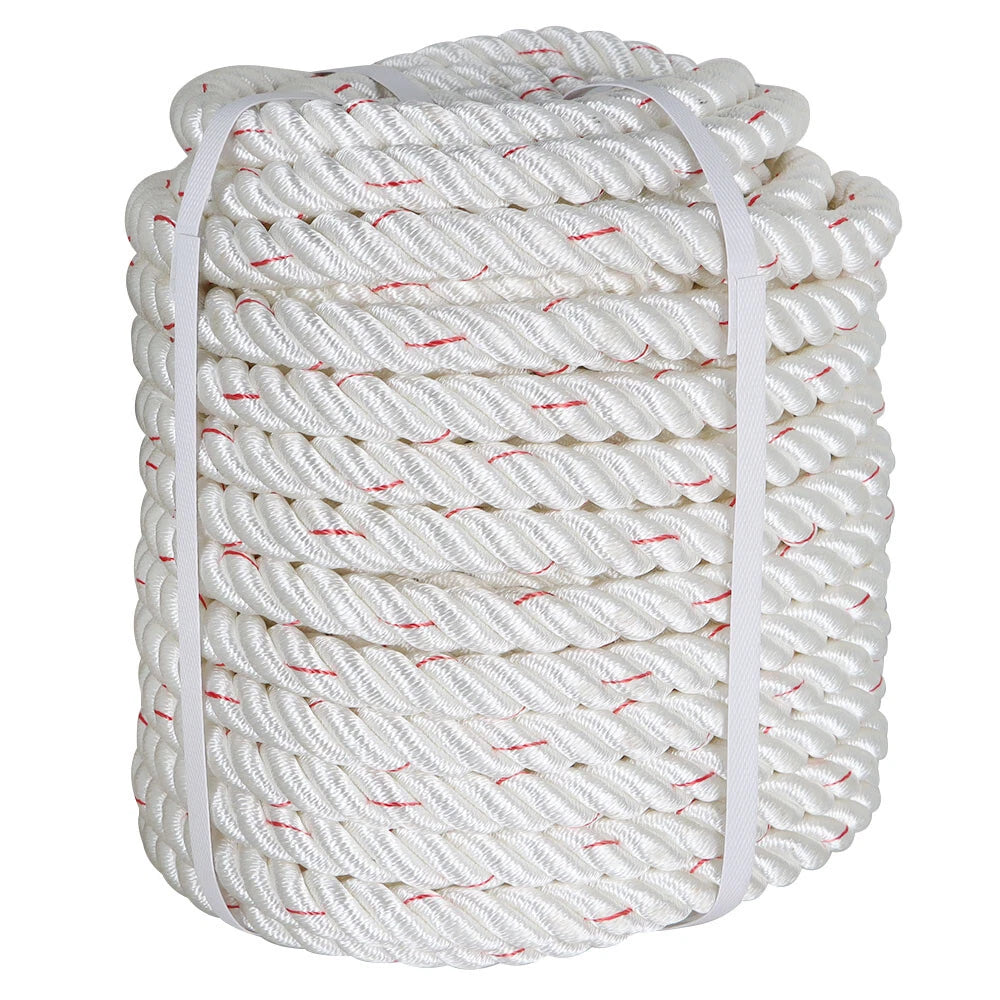 Set of 2 Polyester Braided Ropes for Multipurpose Use (100' Length)