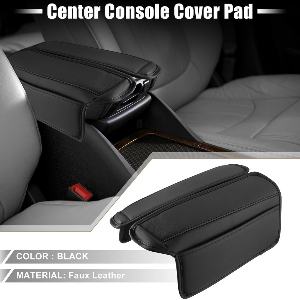 2X Center Console Armrest Pad Cover for Nissan Rogue (2021–2023) Black
